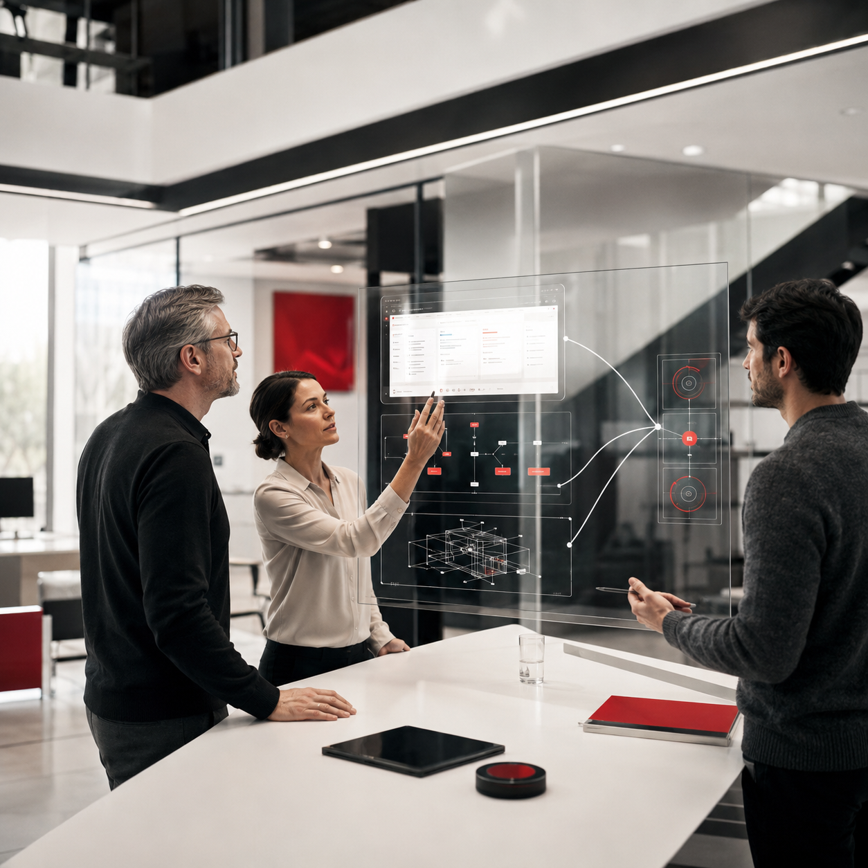 Authentic corporate or industrial photography — natural light, editorial framing